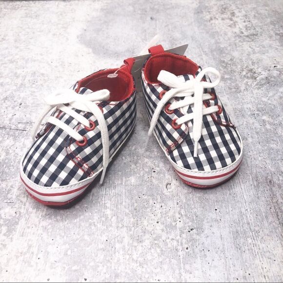 Little Me Plaid Infant Shoes Size 9-12M - Picture 2 of 6